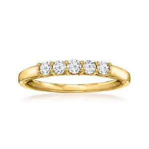 Ross-Simons 0.33 ct. t.w. Lab-Grown Diamond 5-Stone Ring in 18kt Gold Over Sterling - 1 of 4