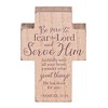 Dicksons TPLKC34-104 Fear And Serve Him Faithfully Natural Brown Distressed 4 x 3 Inch MDF Decorative Tabletop Sign Plaque - 3 of 3