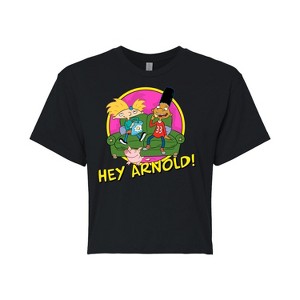 Women's - Hey Arnold! - Arnold and Friends Cropped Graphic T-Shirt - 1 of 4