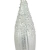 Northlight 9.5" Matte White Sequin and Glitter Finial Glass Christmas Ornament - 4 of 4