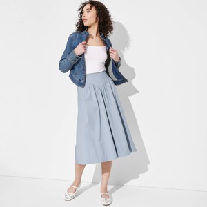 Women's Basque Waist Midi Skirt - Wild Fable™ - 1 of 3
