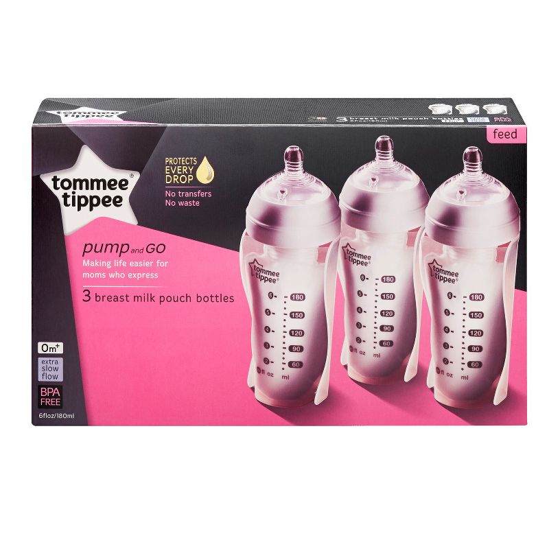Tommee Tippee Pump and Go Breast Milk Pouch Bottle (3 pack), 5 of 12