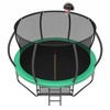 NAYSAYE Trampoline 14FT with Enclosure Ladder AntiRust Coating ASTM Approved Outdoor for Kids, Green, 168.11"*107.87"*153.00" - 3 of 4