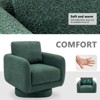 Lirago Green Swivel Accent Chair for Living Room 32 Inches Wide with Plush Back Pillow Modern Sofa Corner Barrel Chair 31.8 inch x33 inch x26 inch - 3 of 4