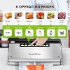 Bonsenkitchen Stainless Steel Vacuum Sealer Machine,  8-in-1 Vacuum Food Sealer with 6 Food Vacuum Modes, Built-in Cutter and Bag Storage - 3 of 4