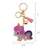 Wrapables Crystal Bling Key Chain Keyring with Tassel Car Purse Handbag Pendant, Rainbow Unicorn - 2 of 4