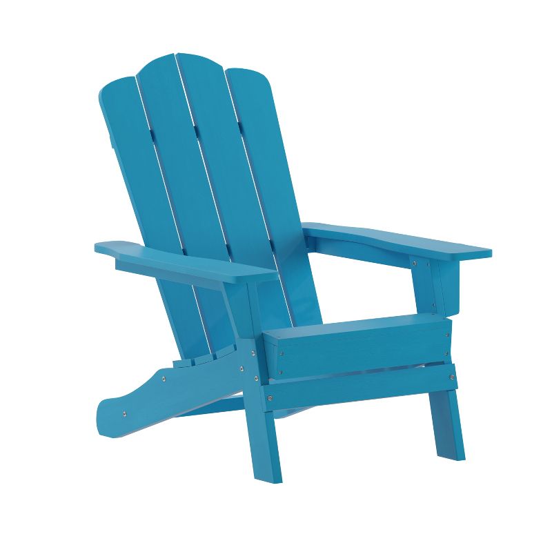Merrick Lane Adirondack Chair with Cup Holder, Weather Resistant HDPE Adirondack Chair, 1 of 12