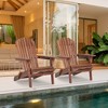 TiramisuBest Solid Wood Chairs Set of 2, Folding Patio Chairs for Outdoor, Lawn, Garden, Deck, Poolside, Firepit, Half Assembled, Brown - 2 of 4