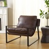 Popham Pillow Top Accent Chair - Dark Brown/Black - Safavieh - image 3 of 4