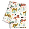 Baby Gift Set, Crib Sheet & Swaddle Newborn Gift Box, Jungle Safari Theme - 3 of 4