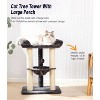 Pets 28" Cat Tree Tower for Indoor Cats, Tall Cat Scratching Post with Large Bed for Maine Coon Big Cats, Sisal Cat Scratcher - 2 of 4