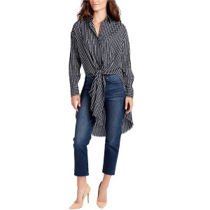 William Rast Womens Tie-Hem Tunic Blouse - 1 of 1