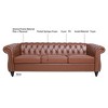 Runesay Rolled Arm Chesterfield Three Seater Sofa - 4 of 4