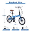 RISOKEYS 20 Inch Foldable City Bike 7 Speed Transmission System & Dual Disc Brake Aluminum Frame Adult Bicycle for Commuting Traveling - 3 of 4