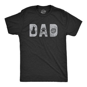 Mens Dad Cat T Shirt Funny Pet Kitty Crazy Cat Dad Graphic Novelty Tee - Crazy Dog Men's T Shirt - 1 of 4