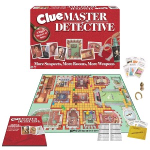 Winning Moves Games USA Board Game – Clue Master Detective Oversized Brass-Tone Metal Weapons, Largest Clue Game Ever, Up To 10 players, Ages 10+ - 1 of 2