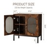 TROPOW Rattan Storage Cabinet, 2-Tier Shelf Sideboard, Kitchen Sideboard Accent Cabinet - 2 of 4