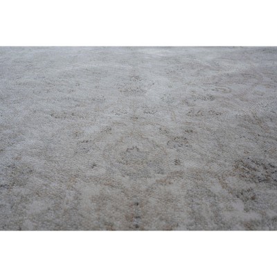 Viscose Area Rug – Neutral Persian-Inspired Low Pile Rug – Ultra-Soft Silky Texture with Light Sheen – Elegant Accent for Living Room, Bedroom