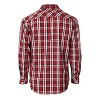 Gioberti Men's Western Plaid Long Sleeve Shirt with Pearl Snap-on - 2 of 3