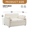 50*43" Oversized Chenille Single Sofa Chair,Wide and Deep Seat Accent Chair,Modern Upholstered Comfy Armchair with Pillows - Leovsnove - 3 of 4
