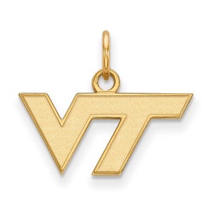 Black Bow Jewelry 14k Yellow Gold Virginia Tech Hokies NCAA Extra Small Pendant - 1 of 3