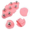 Unique Bargains Neck Shoulder PVC POM  Seven Carbon Steel Balls Handheld Massager Pink Silver Tone 1 Pcs - 3 of 4