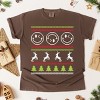 S.W.Smiley Ugly Christmas Sweater Pixels - Women's Garment Dyed Graphic T-Shirt - 2 of 4