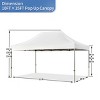 10x15 Heavy-Duty Pop-Up Canopy with UV50+ Waterproof Oxford Fabric, Adjustable Height, Detachable Sidewalls & Wheeled Carry Bag-Coolbibila - 4 of 4