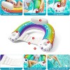 Jasonwell Inflatable Pool Float Chair, Large, Rainbow Floating Lounge Chair with Cup Holders for Adults, Pool Party Floaty - 3 of 4