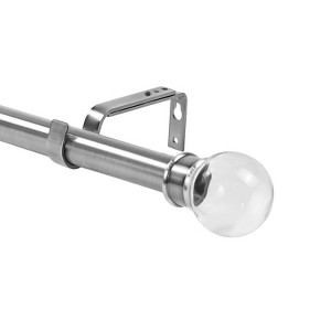 Urbanest 1-inch Diameter Crystal Ball Adjustable Single Drapery Curtain Rod - 1 of 4