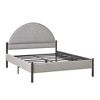 NicBex Queen Upholstered Platform Bed Frame with Curved Headboard,Metal Slats Support,Under Bed Storage,No Box Spring Needed,Easy Assembly - 3 of 4