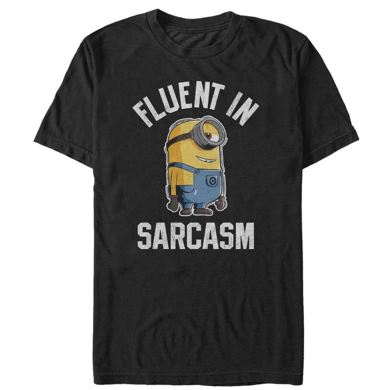 Men's Despicable Me Minion Fluent in Sarcasm T-Shirt, 1 of 5
