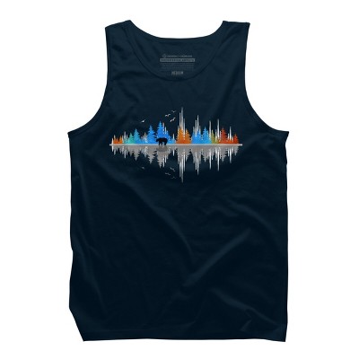 Men's Design By Humans Sounds of Nature Color Tree Notes By NomAdartStudio Tank Top