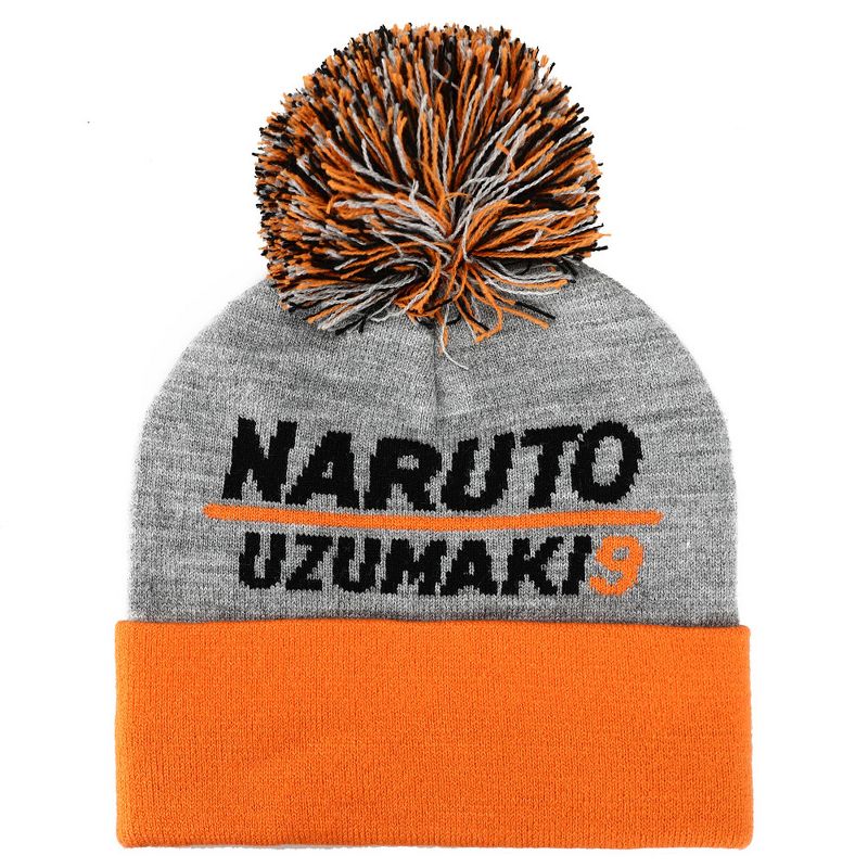 Naruto Shippuden Cuffed Beanie Hat with Pom and Gloves Combo Set  for kids, 3 of 4
