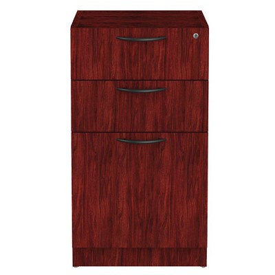 Mahogany 3-Drawer Lockable Vertical File Cabinet