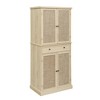 Okak Kitchen Pantry Cabinet, Tall Cabinet with 4 Adjustable Inner Shelves & 4 Doors, Versatile Cupboard for Living Room Dining Room - 3 of 4