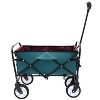 KTMBDW Collapsible Folding Heavy Duty Utility Wagon Cart for Outdoor Sports, 225 pounds Weight Capacity, Camping, Garden, Shopping with 3pcs Liner bag - 3 of 4