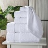 100 Cotton 6 Pcs Bath Towel Set, Soft Absorbent White Towels for Bathroom Bath 27x54 Hand 16x28 Washcloths 13x13 - 2 of 4