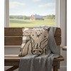 Farmhouse Accent Pillow – Farm Sketch Cow 13x18 inch by Manual Woodworkers and Weavers - 2 of 3