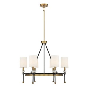 Savoy House Tivoli 6 - Light Chandelier in  Matte Black/Warm Brass - 1 of 3