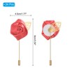 Unique Bargains Pocket Handmade Flower Lapel Pin Boutonnieres for Wedding party 24 Pcs - 2 of 4