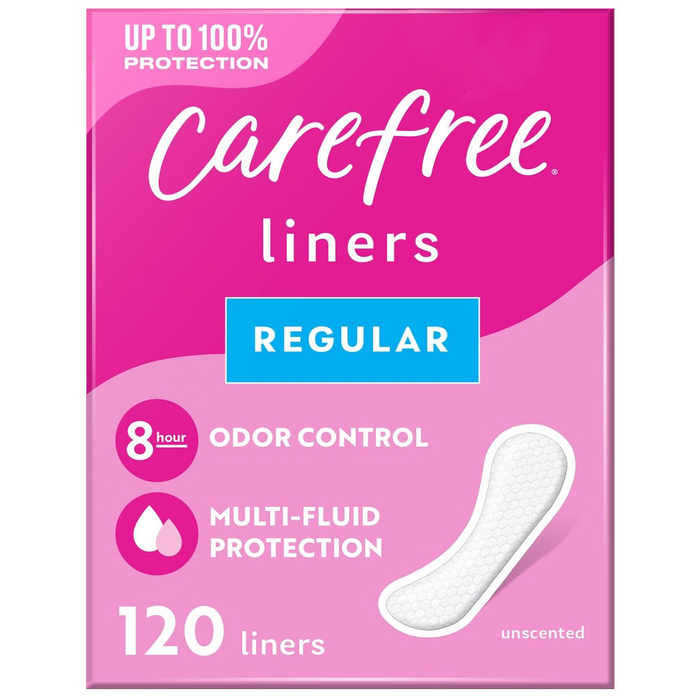 Carefree Unwrapped Unscented Panty Liners - 120ct