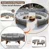 Sapphtopaz Patio Furniture Set Wicker Sectional Conversation Outdoor Sofa Set with Cushions Side Coffee Table for Garden, Terrace - 2 of 4