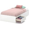 HomeStock Mate's Platform Storage Bed with 3 Drawers Pure White Summertime - 2 of 4