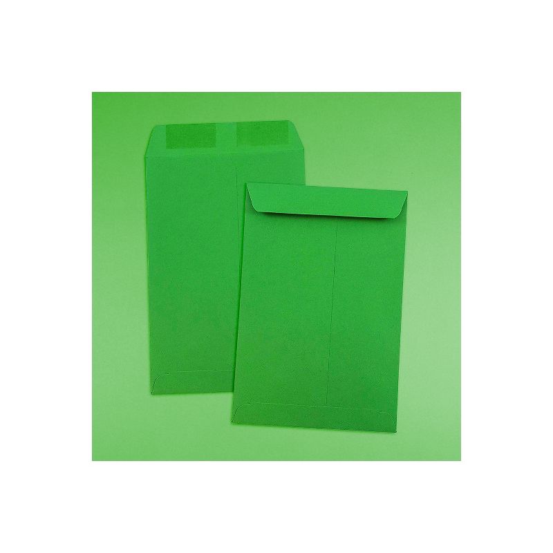 JAM Paper 6 x 9 Open End Catalog Colored Envelopes Green Recycled 88103, 4 of 5