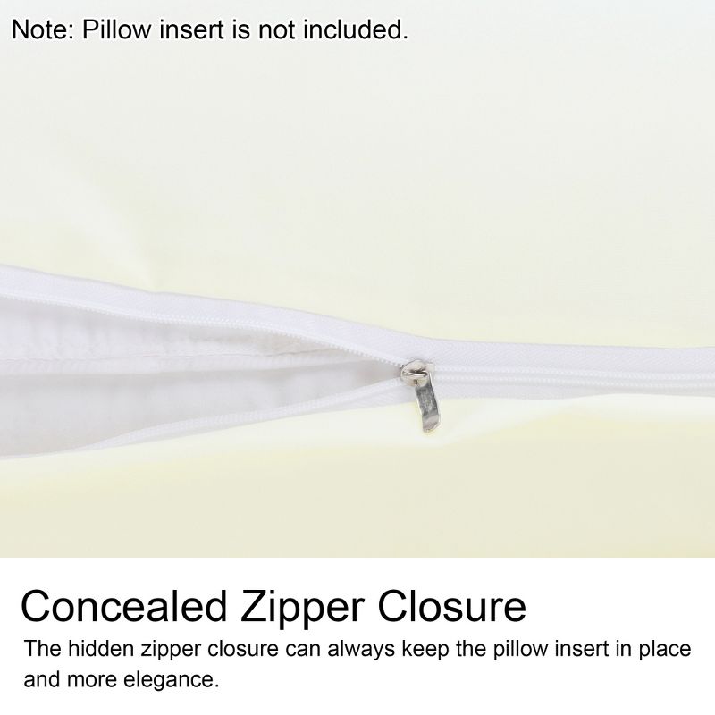 PiccoCasa Soft Microfiber Body Pillow Cover with Zipper Closure Long Pillowcases, 3 of 6