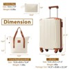 Syemin Luggage Hardshell Luggage Sets 3 Piece Carry-on Suitcases with Wheels TSA Lock for Men Women for Bisiness, White, 13.6"*8.3"*21.5" - 3 of 4