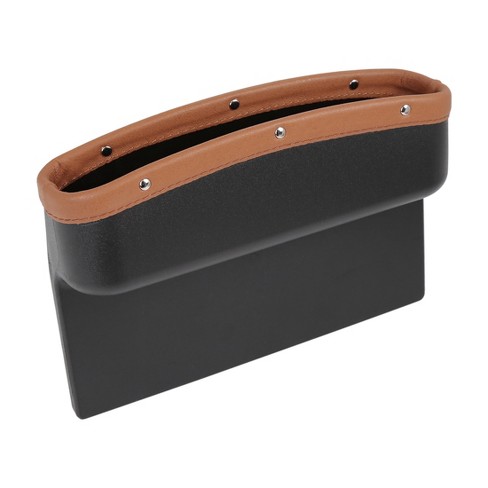 Unique Bargains Car Seat Gap Storage Box Gap Filler Organizer Front Console  Side Pocket Brown : Target