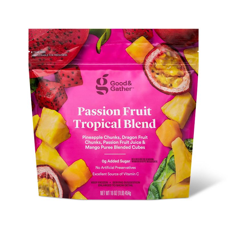 Frozen Dragon Fruit &#38; Passion Fruit Blend - 16oz - Good &#38; Gather&#8482;, 1 of 6