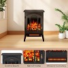 ZAFRO Electric Fireplace Stove, Freestanding Electric Fireplace Heater with Adjustable Flame Brightness, Overheating Protection, 1000W/1500W, - 3 of 4